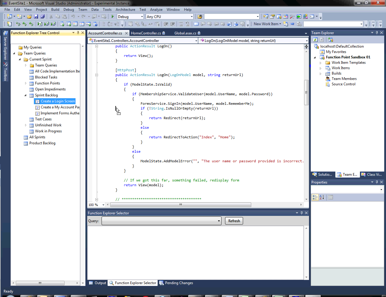 the work item being dropped in the code